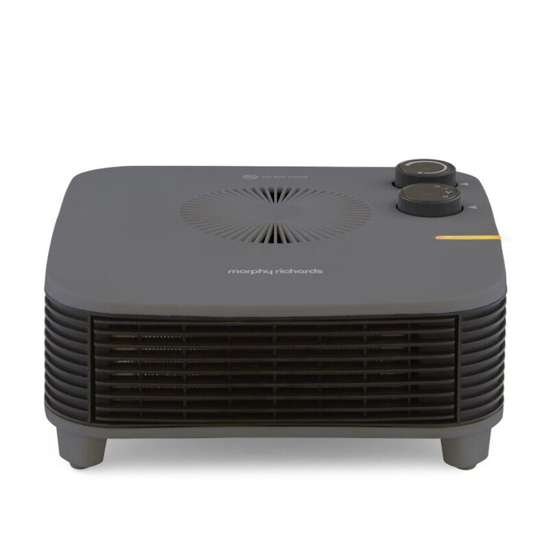 HeatFlux 2kW Flat Fan Heater – Grey, Adjustable Thermostat, 825101