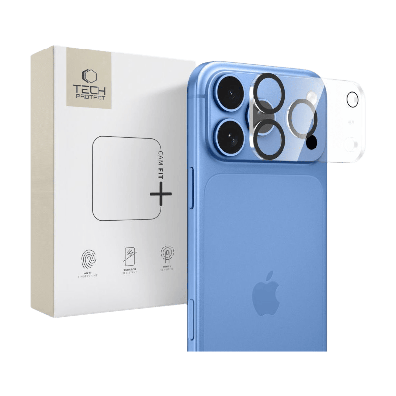 Tech-Protect Cam Fit+ Camerabeschermer voor iPhone 18 Pro – Transparant