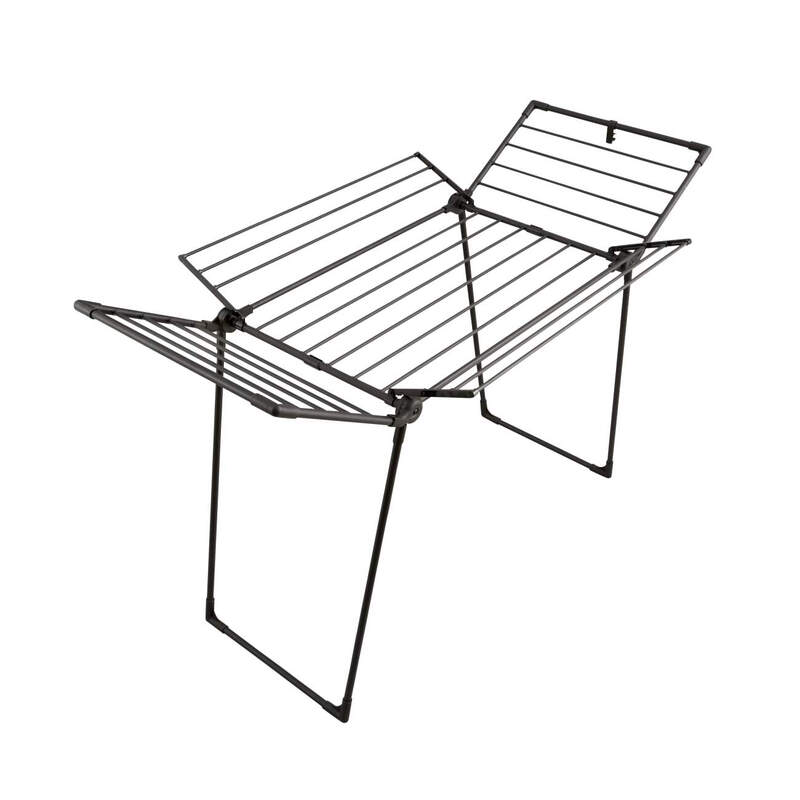 Stealth Multi-Wing Outdoor & Indoor Clothes Airer， Black