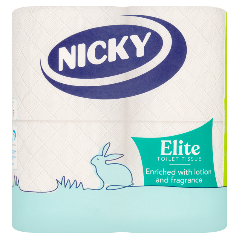 Elite Toilet Tissue 3 Ply 4 Rolls Paper Pack