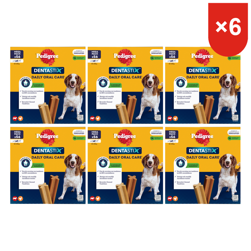 Pedigree Dentastix Medium Multipack Lot de 56 1,44 kg*6