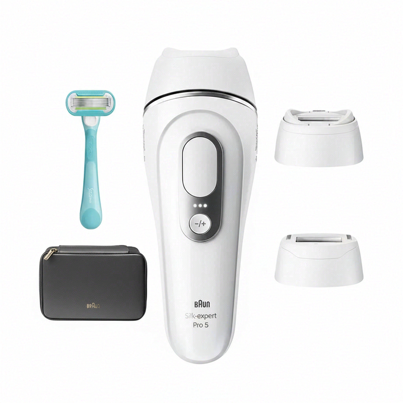 BRAUN Silk-Expert Pro 5 IPL-Gerät PL5234 für dauerhafte Haarentfernung am Körper & Gesicht mit Smart Flex Technologie und 400.000 …