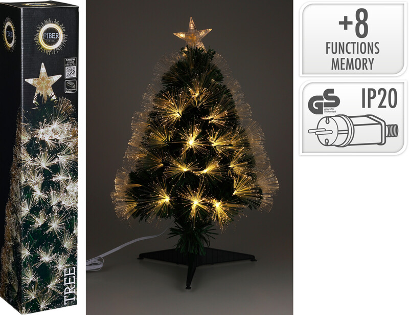Weihnachtsbaum 60cm Faseroptik Warmweiß Christmas/Weihnachten