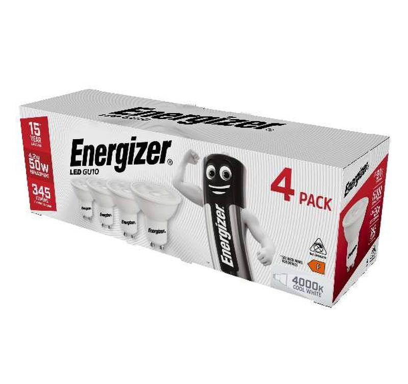 Light Bulbs LED Spotlight GU10 Cool White 50W Non-Dimmable 4 Pack
