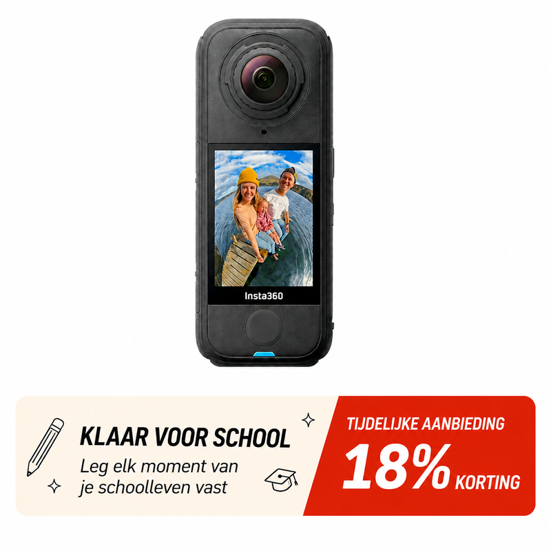 Insta360 X4 Air - Lichtgewicht 165 g 8K 360°-camera, onzichtbaar selfiestick-effect, verwisselbare lenzen, eerst opnemen en later kadreren, ingebouwde windbescherming, FlowState-stabilisatie, AI-aangedreven app