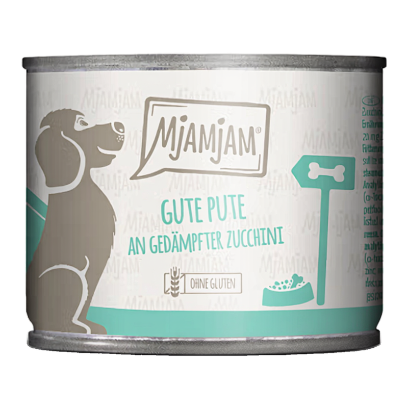 MjAMjAM - Goede kalkoen met gekookte rijst en gestoomde courgettes 200 g*6