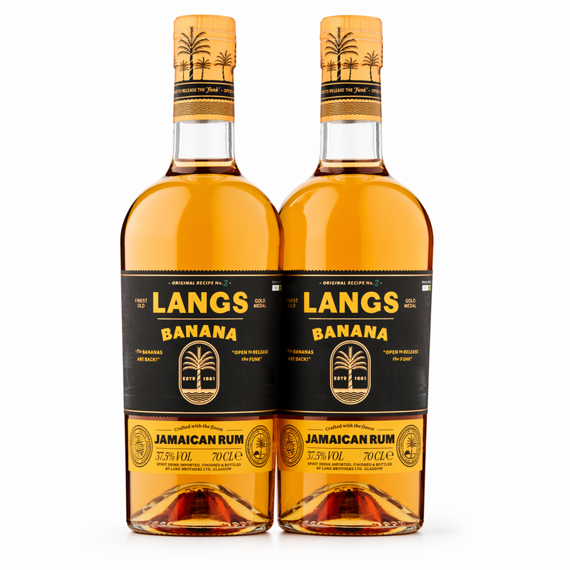 Pack of 2 Langs Banana Rum 70cl