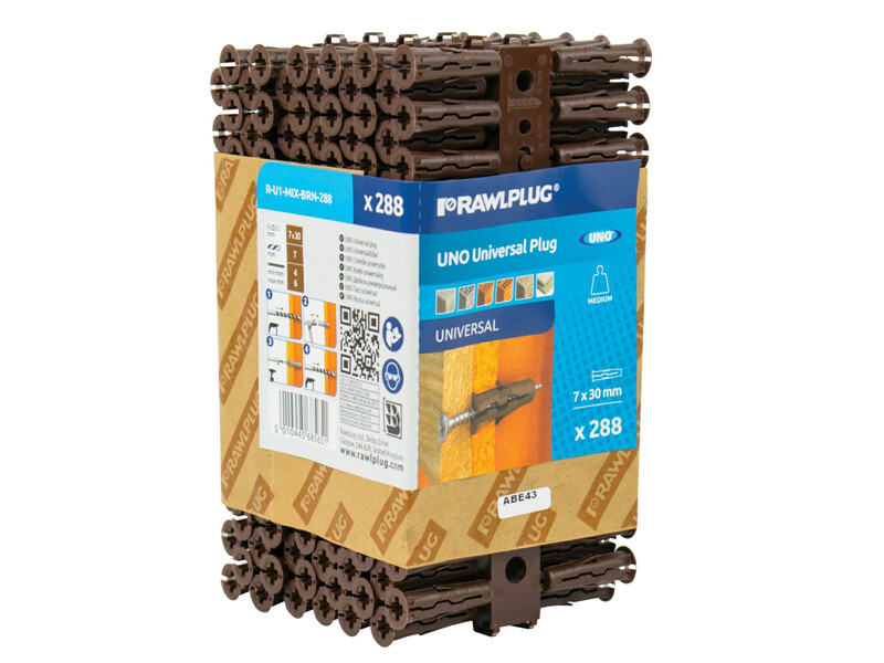 Brown UNO® Plugs 7 x 30mm (Pack 288)