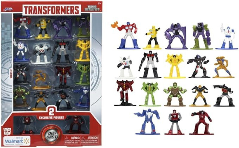 Jada 1.65 inch Transformers Diecast Nano MetalFigs 18 Pack