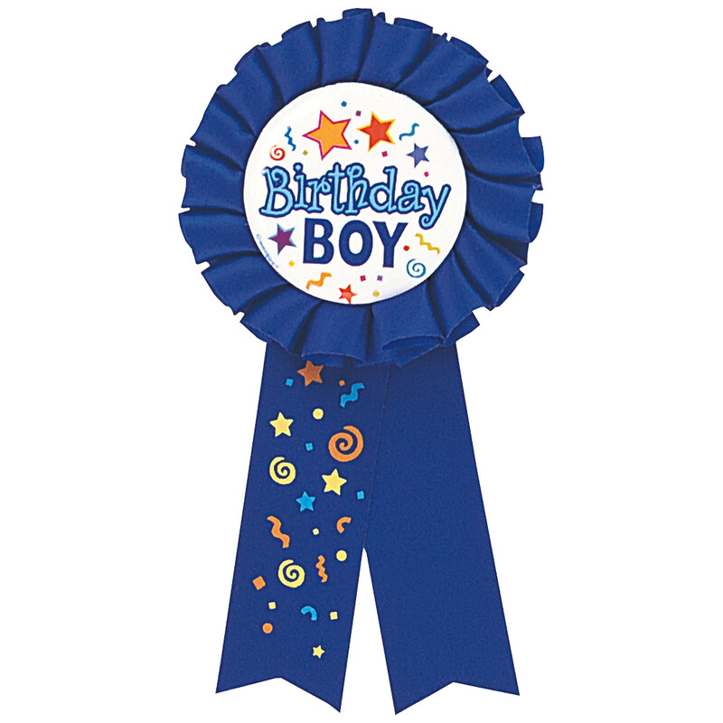 Unique Birthday Boy Rosette Badge