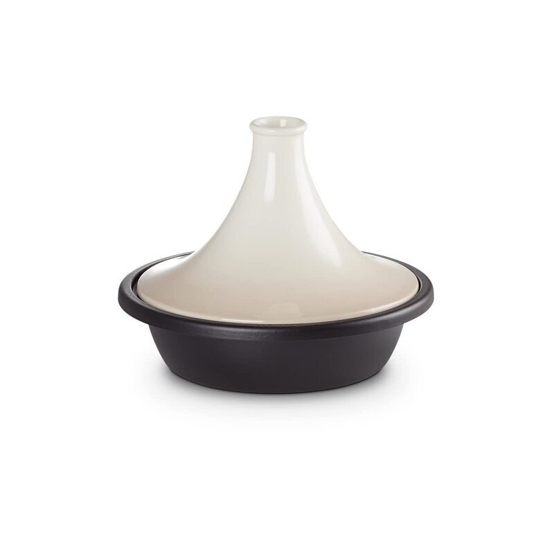 Le Creuset Gusseisen-Tagine, Rund, Ø 31 cm, Für alle Herdarten, Induktion und Backofen geeignet, Meringue
