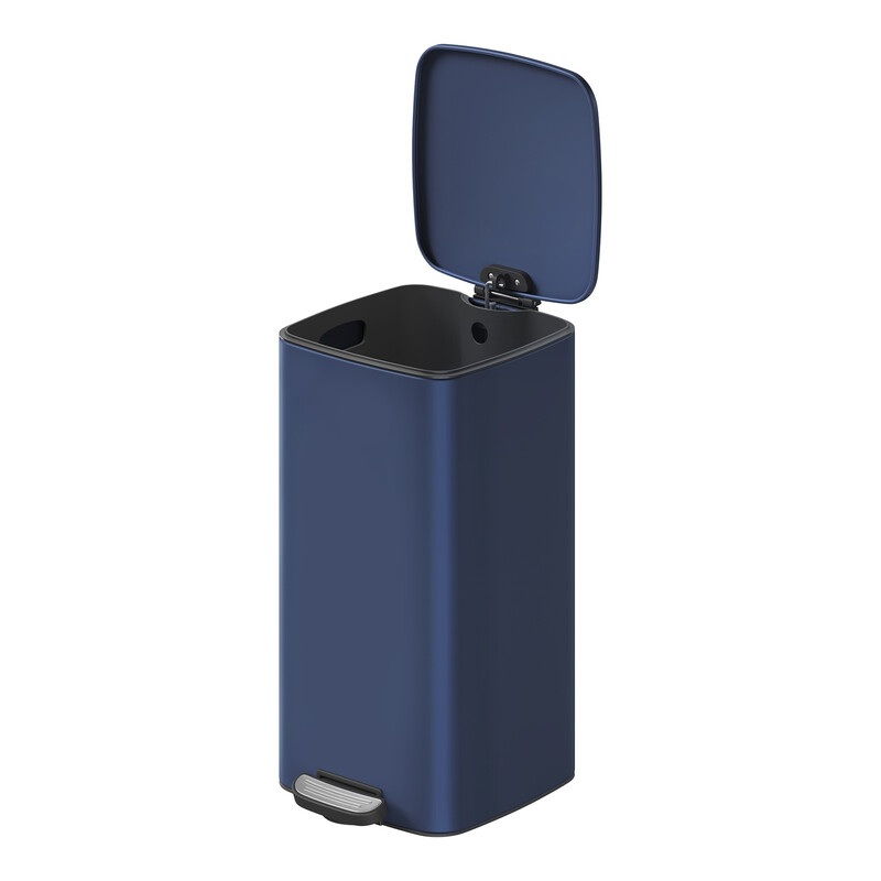 Ochama Trash Can, 8-Gallon Trash Bin, Stainless Steel Kitchen Garbage Can, Midnight Blue
