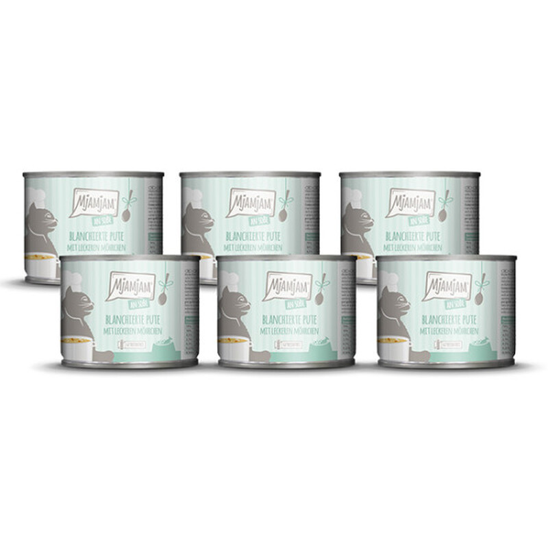 MjAMjAM - blanchierte Pute mit leckeren Möhrchen an Soße 6 × 185 g