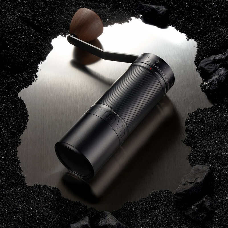 MAVO Phantom PRO manuelle Kaffeemühle Edelstahl Kaffeebohnenmühle Hand-Kaffeemühle obsidianschwarz