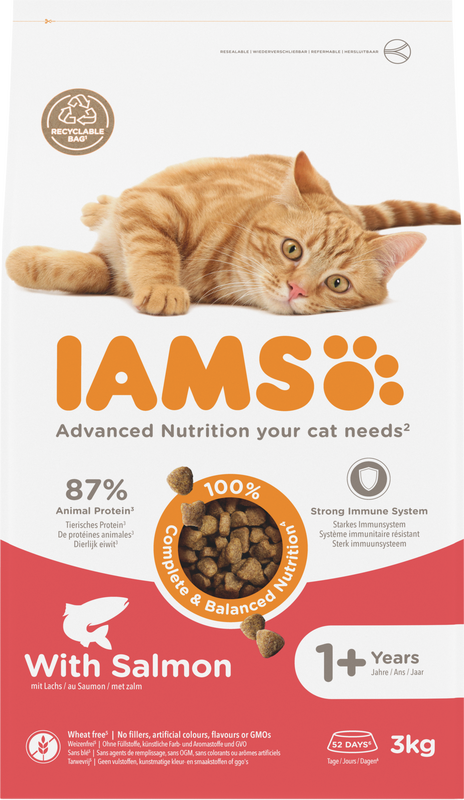 IAMS kattenvoer voor volwassen katten met zalm 3 kg