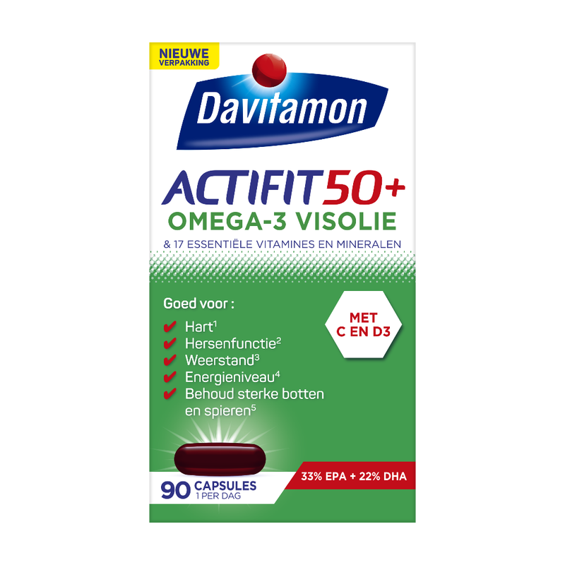 Davitamon Actifit 50+ Omega-3 Visolie 90 ST