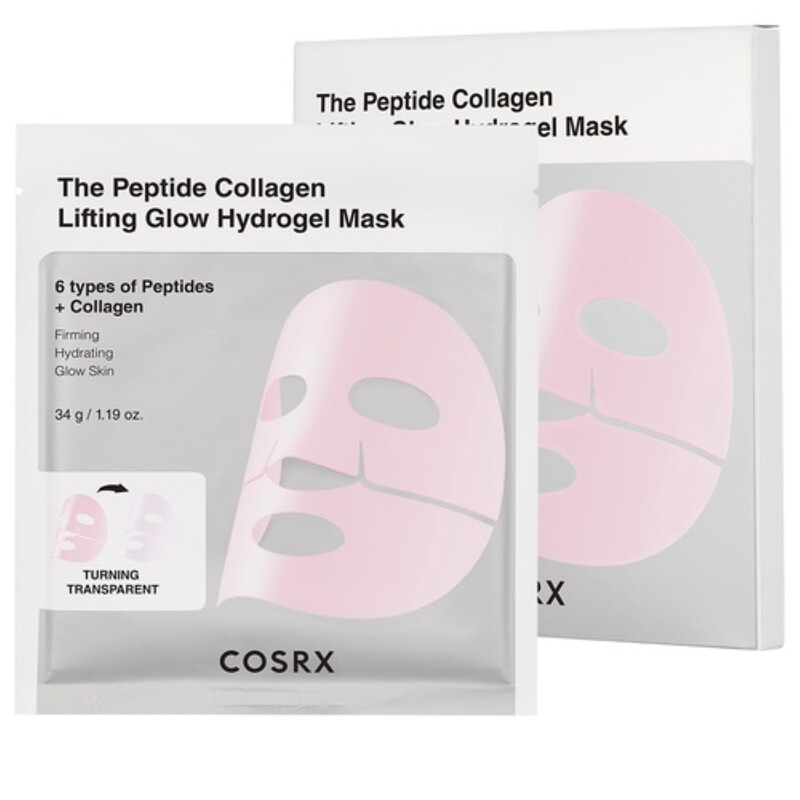 Cosrx The Peptide Collagen Lifting Glow Hydrogel Mask masque visage raffermissant pour un effet naturel 3x34 g - vue 2