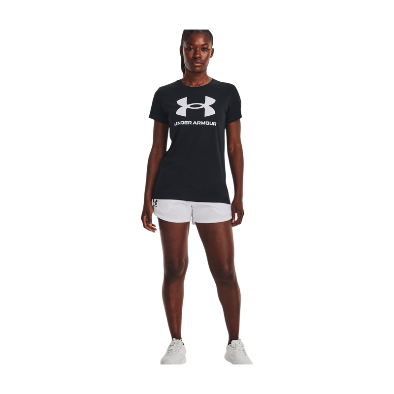 Under Armour Dames T-shirt Korte Mouwen Zwart Sportstyle Collectie XS 2