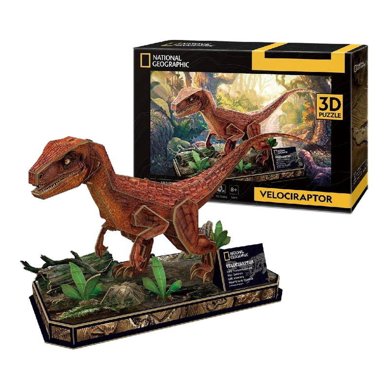 CUBIC FUN 3D Puzzel Velociraptor - 63 stuks