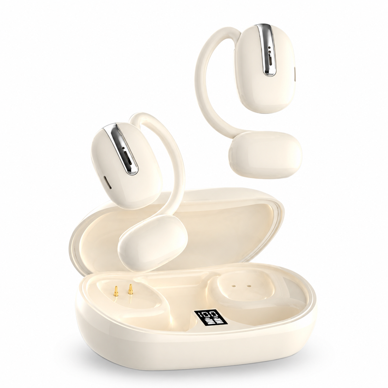 VoxorAI V90 Beige Kopfhörer, Sport-Kopfhörer und Bluetooth-AI-Übersetzungskopfhörer mit Echtzeit-Übersetzung, Unterstützung für 150 Sprachen, Ideal für Lernen, Reisen und Business