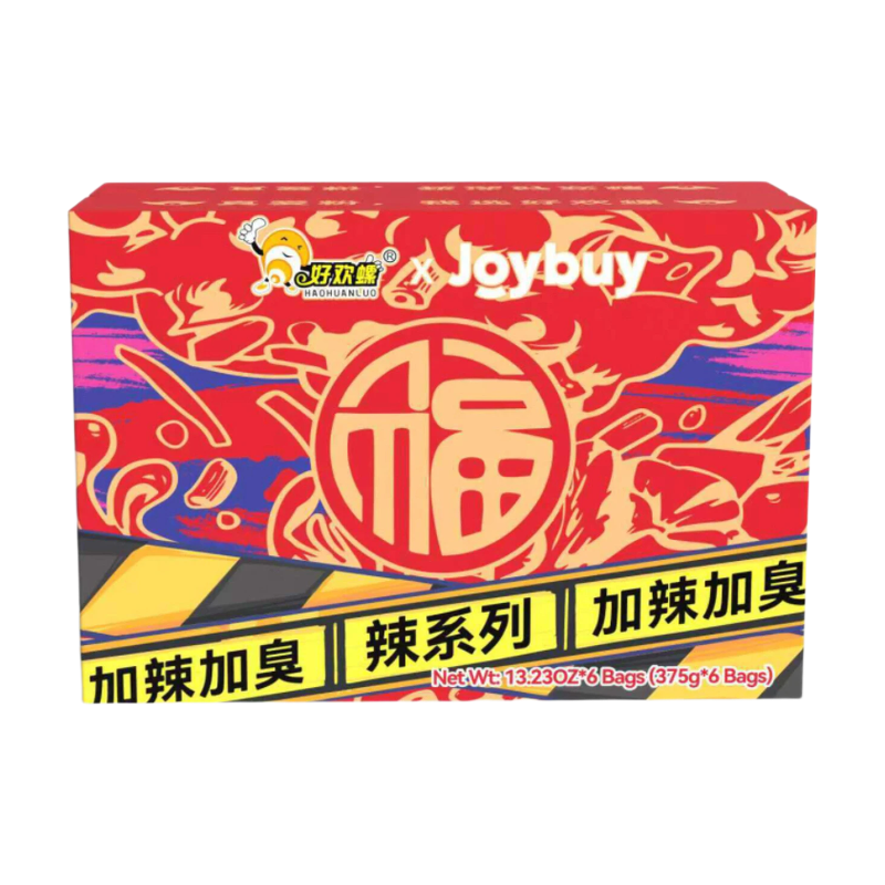 HAOHUANLUO Liuzhou River Snail Rice Noodles (Extra Spicy Edition), 375 g, 6-Pack, Colorful Carton