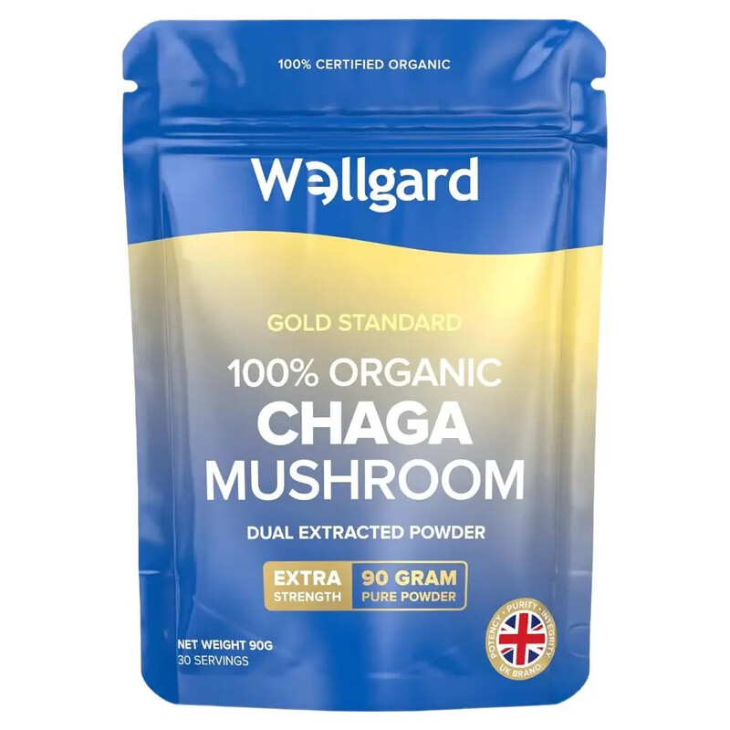 Wellgard Organic Chaga Mushroom Daily Wellness Support Powder - 90G