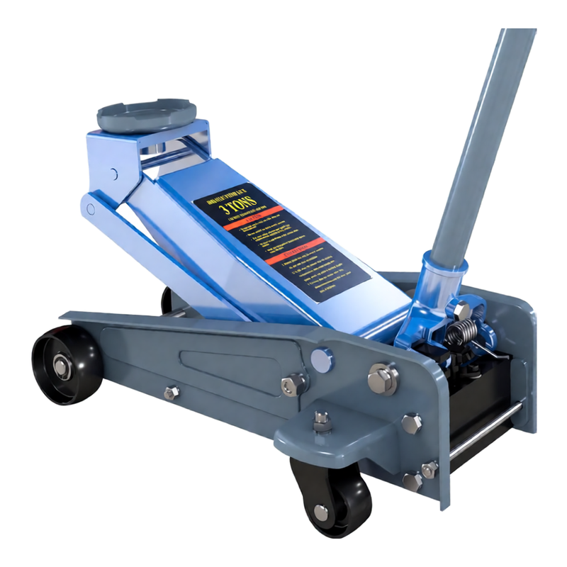 Floor Jack, 3 Ton Capacity Fast Lift, Carbon Steel with Wheels Car Jack, Heavy Car Floor Jack Max Lift Height 46cm, Providing Stable Support for Various Cars, Blue