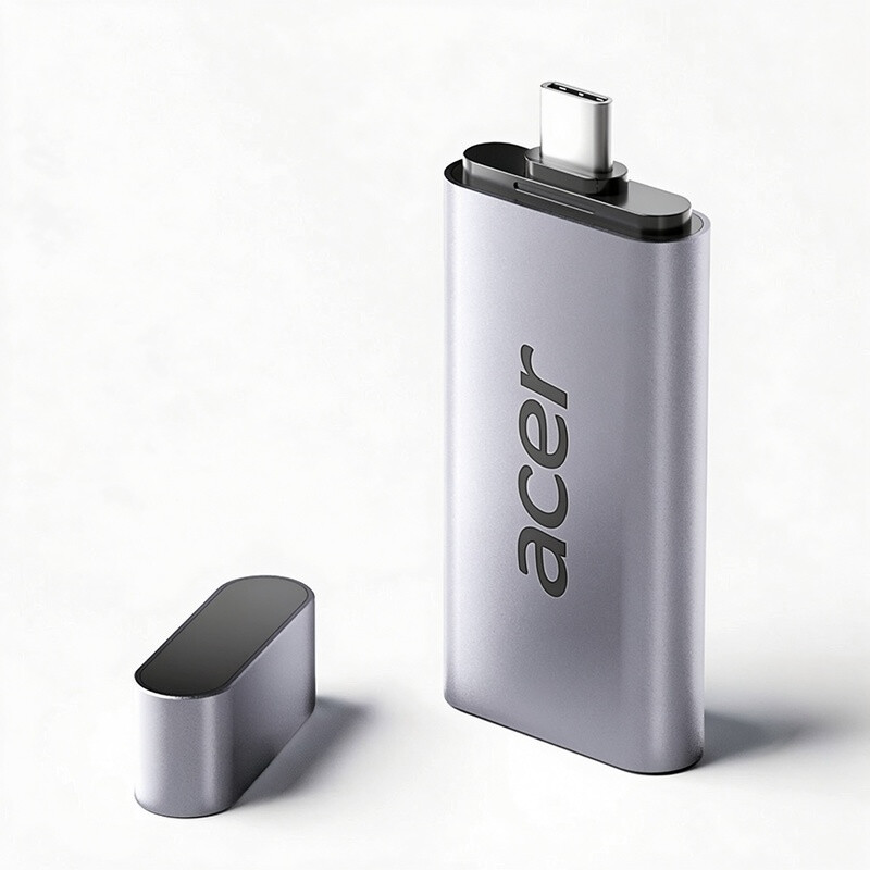 Acer ODK6Q0 3-in-1 USB-C Hub Multiport-Adapter, 4K@60 Hz HDMI-Ausgang, 100 W PD-Schnellladung, 5 Gbps USB 3.0-Datenübertragung, tragbarer Aluminium-Type-C-Dongle für Laptop, MacBook, Windows/Linux/macOS/Android