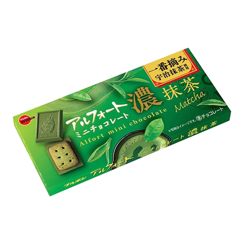 BOURBON Alfort Mini Schokolade Dunkles Matcha 12 Stück 60 g