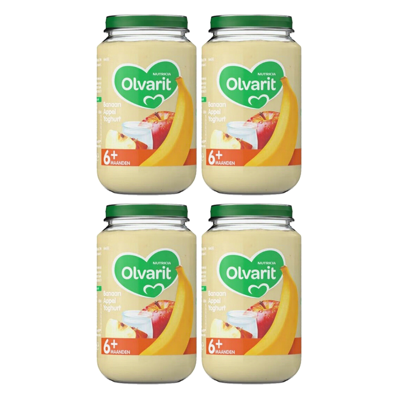 Olvarit 6 mois+ Yaourt banane pomme 200 g*4