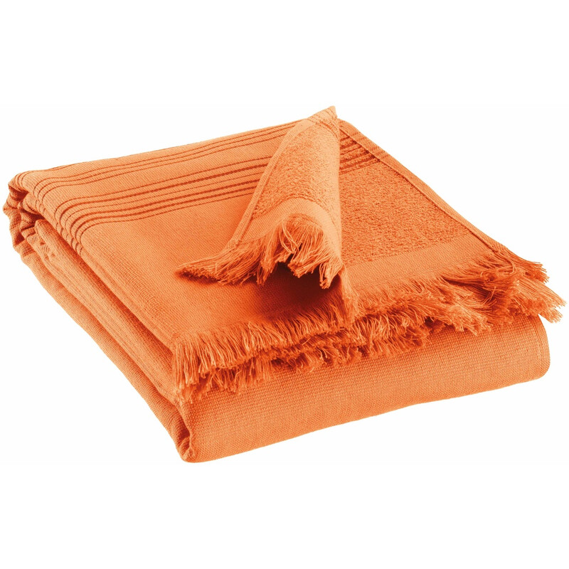 VIVARAISE Serviette de hammam Cancun citrouille - 90 x 180 cm