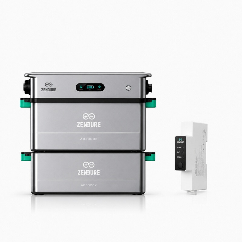 Zendure SolarFlow 2400 AC mit 2× AB3000X Akkus, 5,76 kWh, Kostenloser Smart Meter