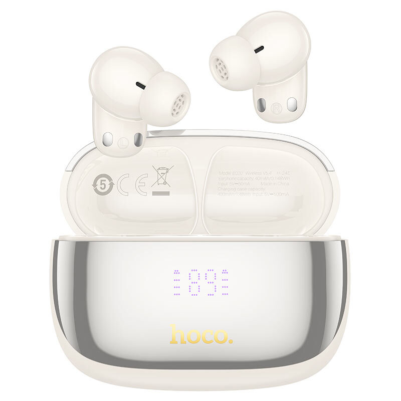 HOCO EQ20 Rhyme Wireless Noise Reduction Earphones Milky White