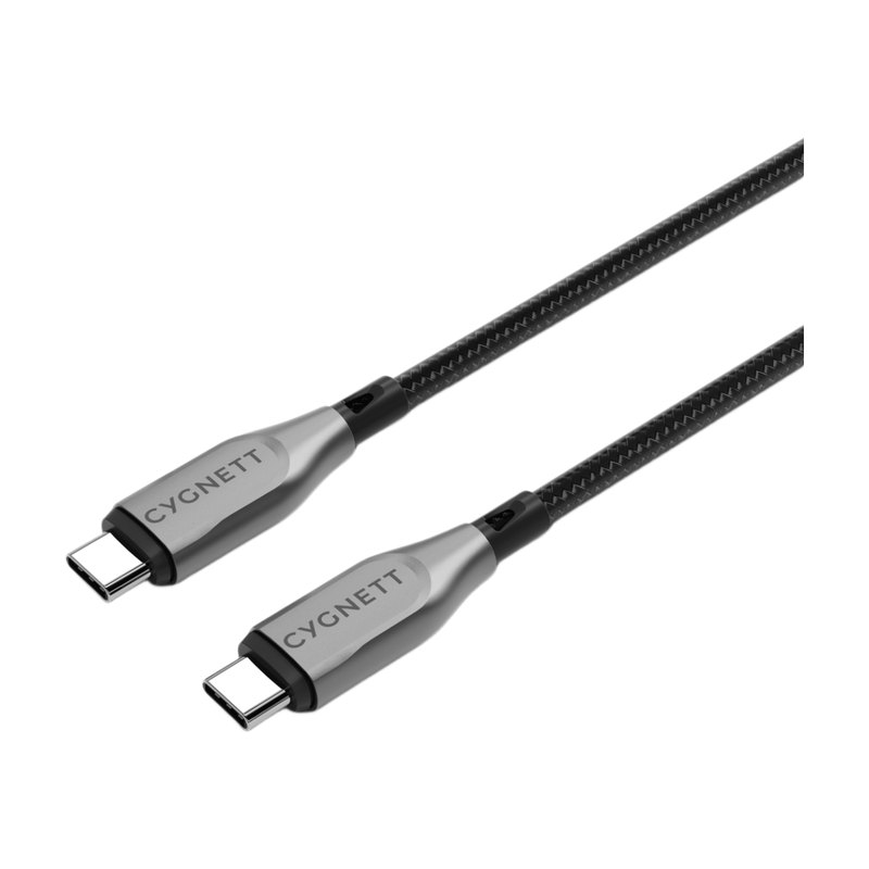Cygnett 1M Usb-C To Usb-C Armoured Cable – Black 848116041100