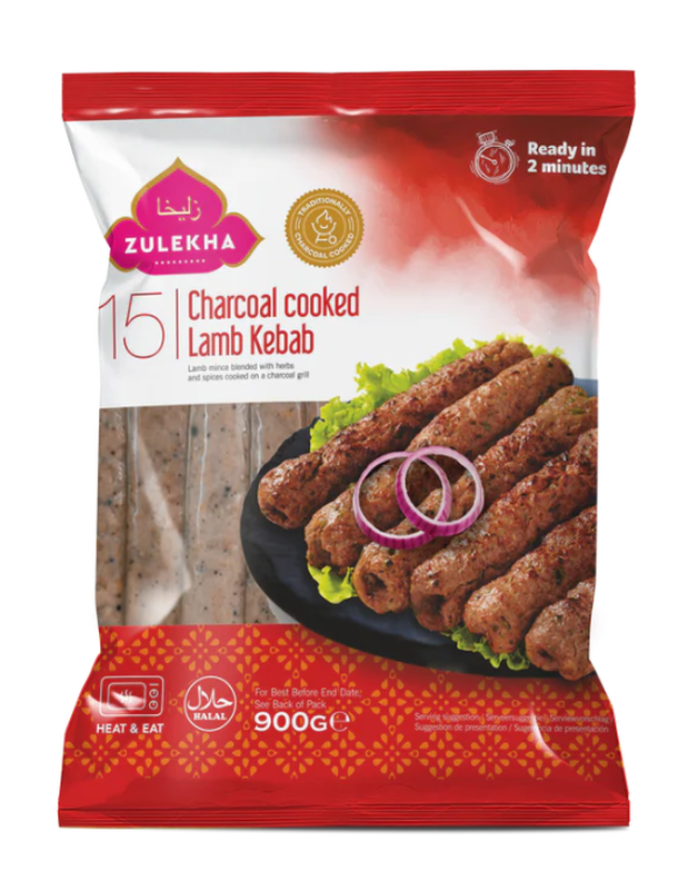 Zulekha 15 Lamb Charcoal Kebab 900g