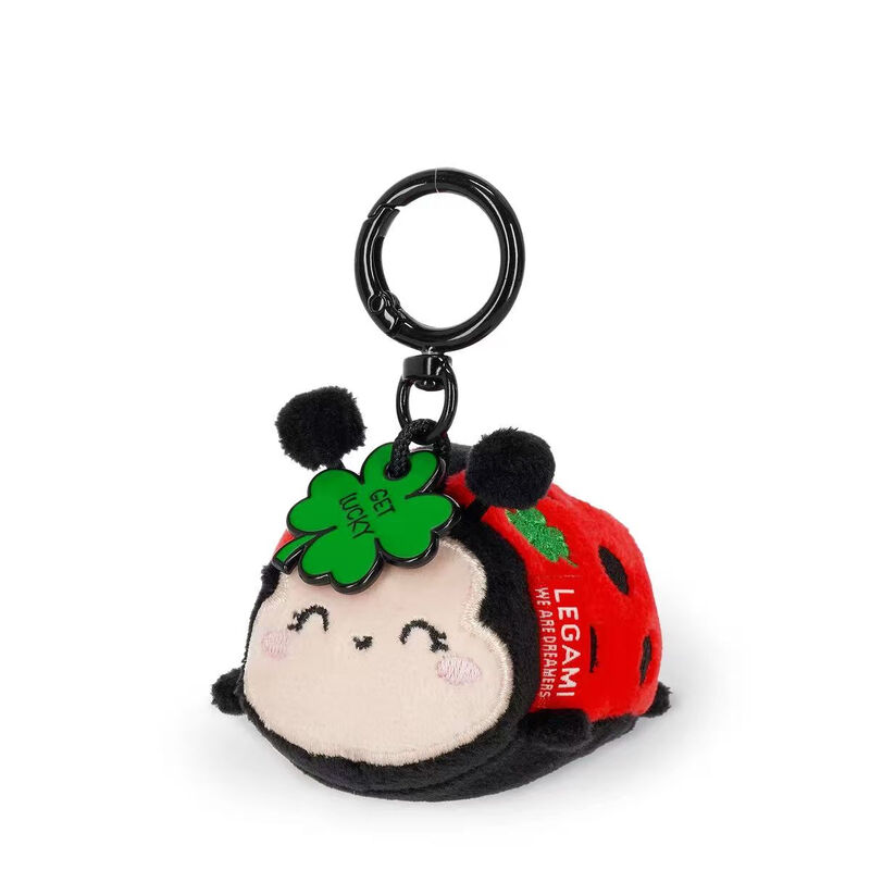 Mini Schlüsselanhänger Plüschtier Marienkäfer Super Weich - Kleiner Taschenanhänger - Süßes Taschenplüschtier Get Lucky - Geburtstagsgeschenk