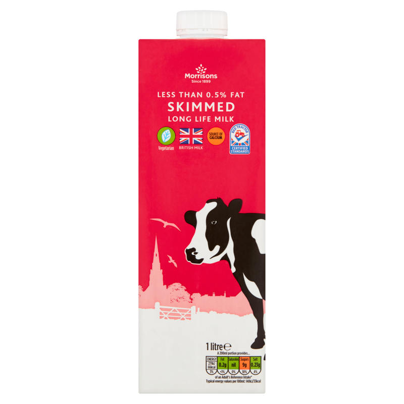 British UHT Skimmed Milk 1 litre