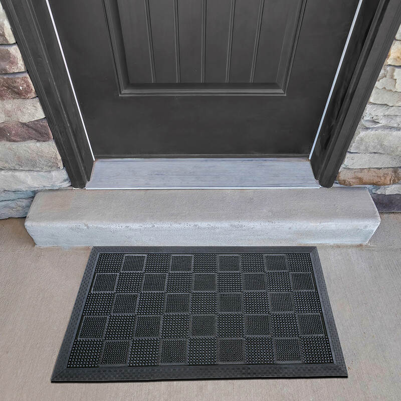 Doormat Hi-Lo Chequer Rubber 40x70cm