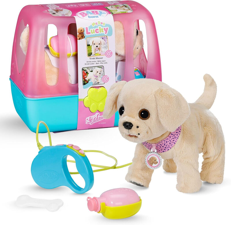 BABY born My Dog Lucky with Box Puppen-Haustier