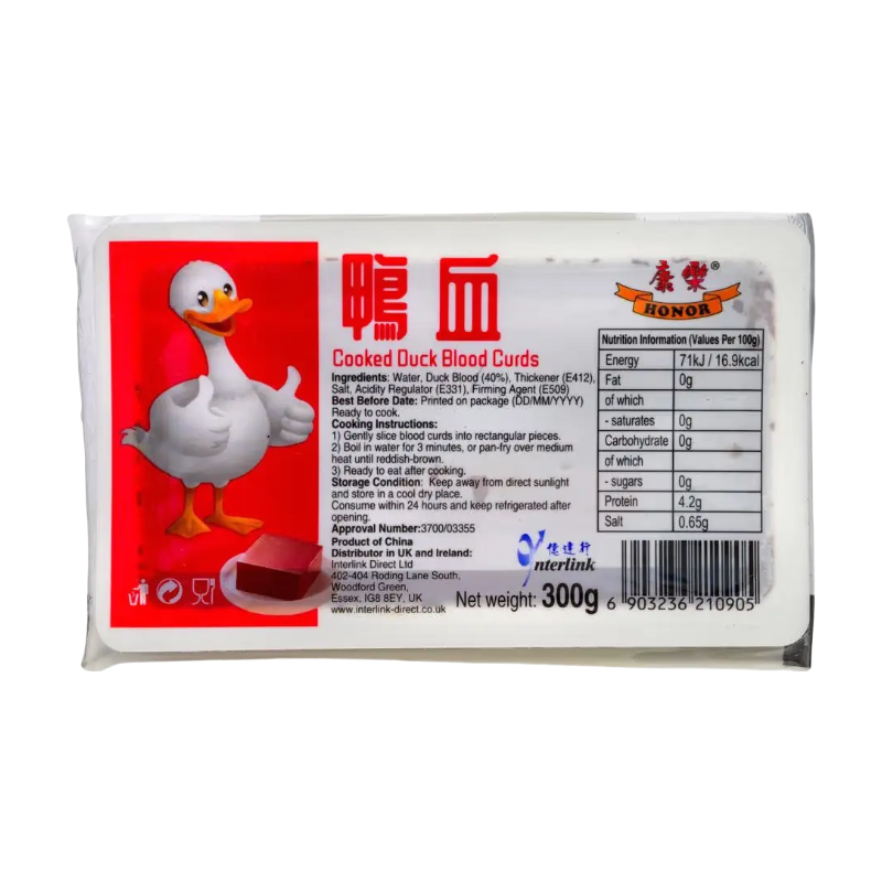 Cooked Duck Blood Curds 300g