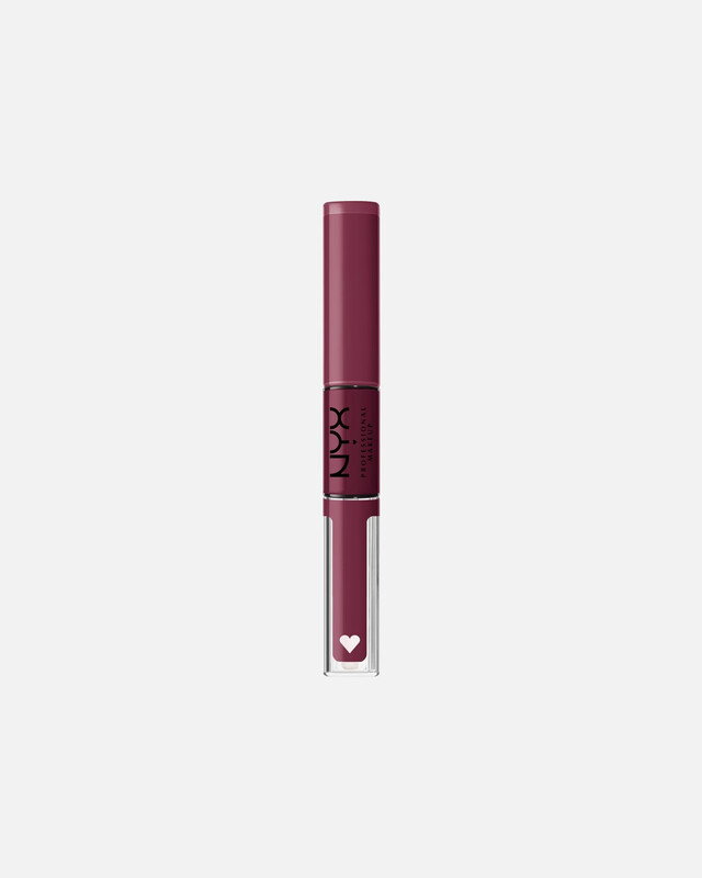 NYX Shine Loud vloeibare lipstick met transparante glans, langhoudend, Cool Plum 09 Make It Work