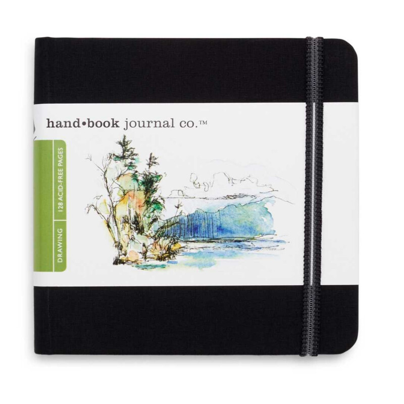 Drawing Journal 140GSM 5.5 x 5.5 Square Ivory Black