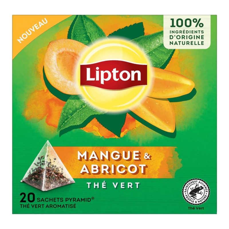 Thé Noir Pêche Mangue Lipton MO5063270105672 – 20 Sachets Pyramid® - vue 2