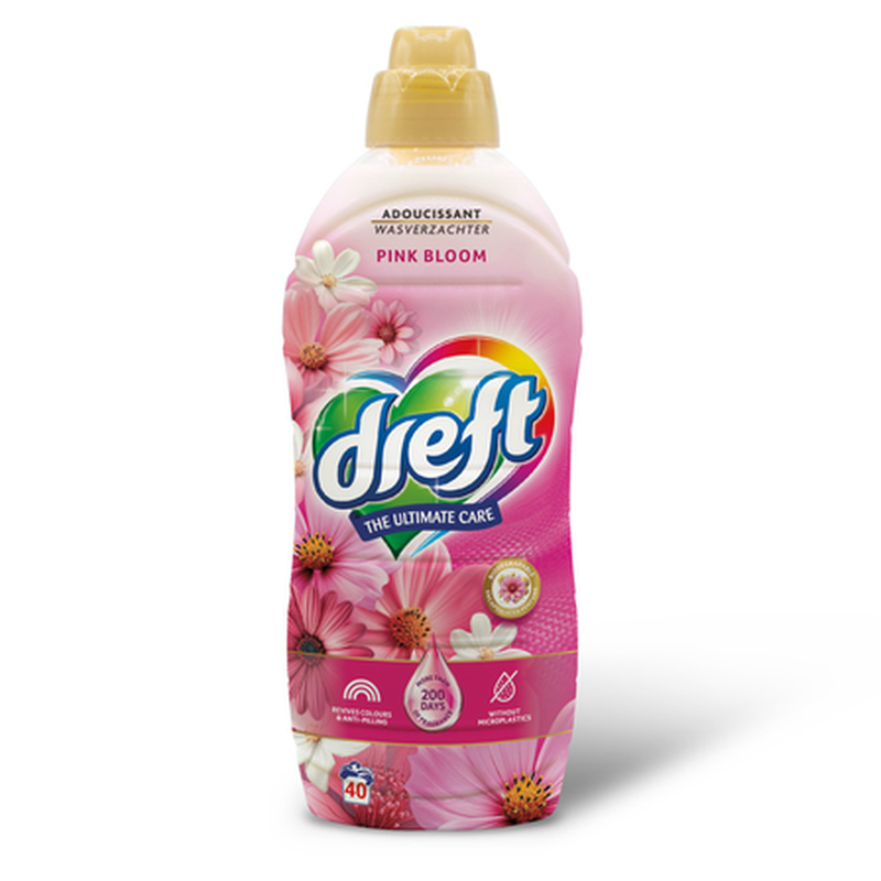 Dreft kleurversterker Pink Bloom 40 doseringen 880 ml