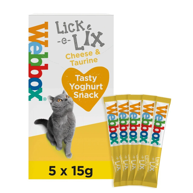 Lick-e-Lix with Cheese & Taurine Tasty Yoghurty Treats 5 x 15g