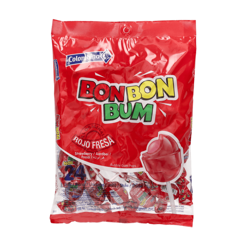 Colombina Aardbei Lollies - 408 g
