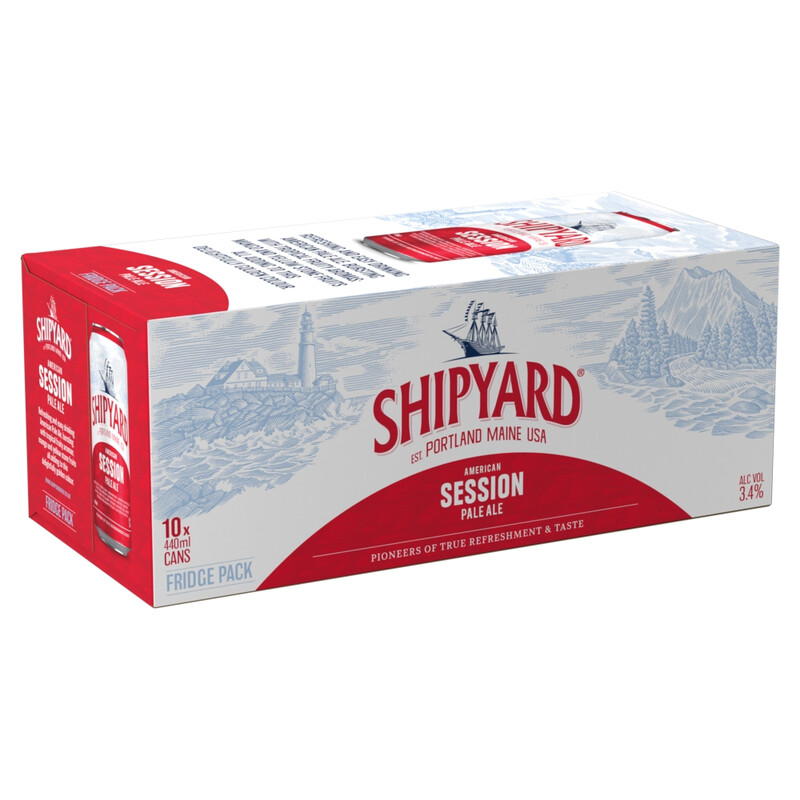Shipyard Gold/Light Session Apa 10 X 440Ml (Abv 3.4%)