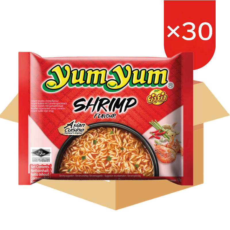 Yum Yum instantnoedels garnalensmaak, 30 x 60 g, displaydoos