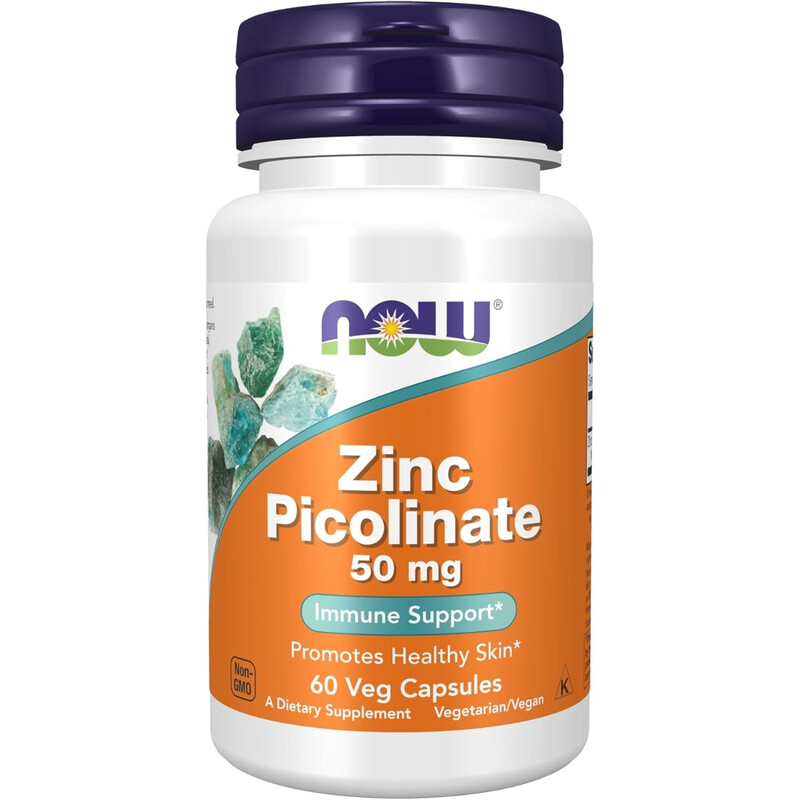 Now Foods Zinc Picolinate Immune 50Mg Vegan Capsules - 60 Capsules