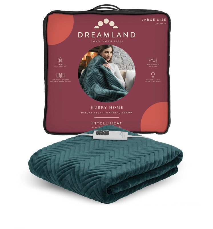 HurryHome Warming Throw-Green 160X120